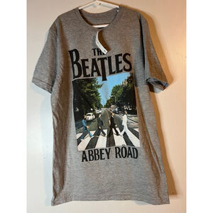 Men's The Beatles Abbey Road Graphic T-Shirt Gray Size S